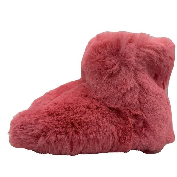Cat & Jack Faux Fur Slippers For Girls Pull-on Bootie Pink Size XL 11 12 - Picture 4 of 7